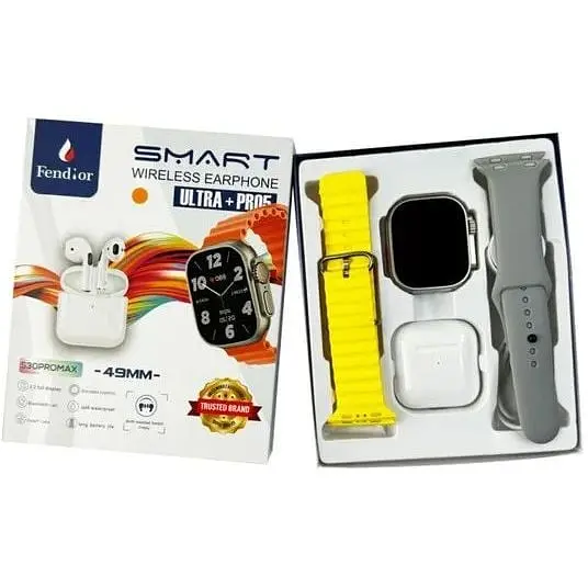Смарт-годинник Fendior S30 Pro Max+TWS Grey/Yellow - фото 3