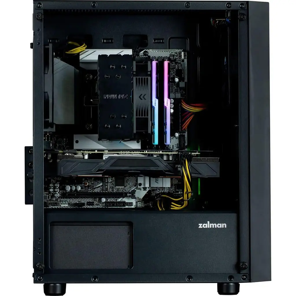 Корпус Zalman T3 Plus Tempered Glass без БЖ Black (T3PLUS) Без БП - фото 4