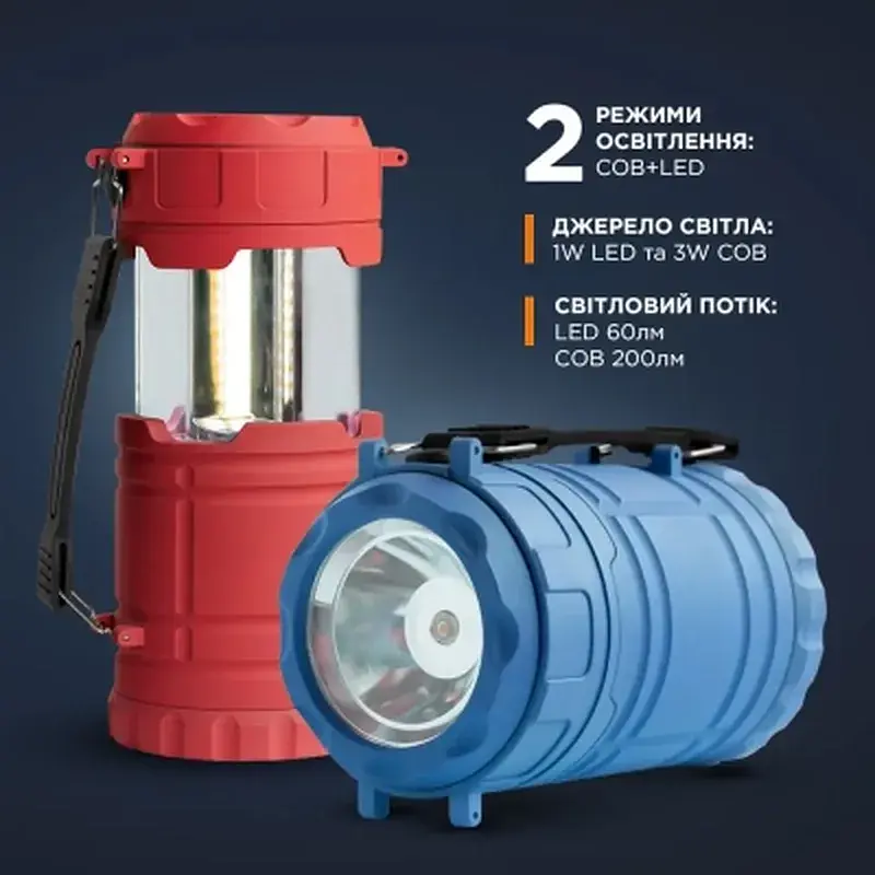 Ліхтар Quantum Nice Red 1W LED + 3W COB, 3xAA (QM-FL3042) - фото 5