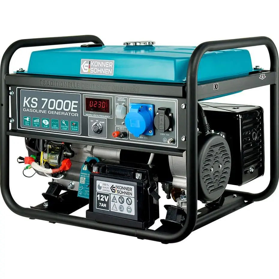 Генератор Синхронний KonnerSohnen KS 7000E, 230В, 5.5кВт, електростартер, 76.2кг / 5000 Вт / Бензин (KS7000E) - фото 3