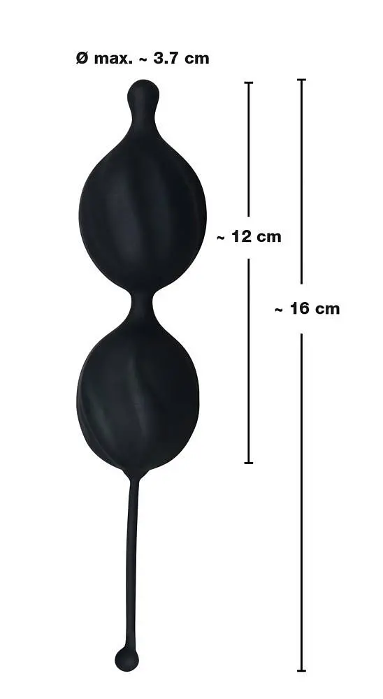 Вагінальні кульки Orion Black Velvets Love Balls, 16 см, чорний - фото 9