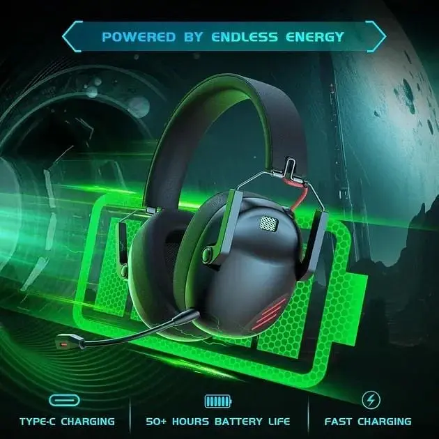 Бездротові ігрові навушники Gtheos Gaming Headset Captain 600 2,4 ГГц USB для PS4/PS5/ПК, BT 5.3 - фото 7