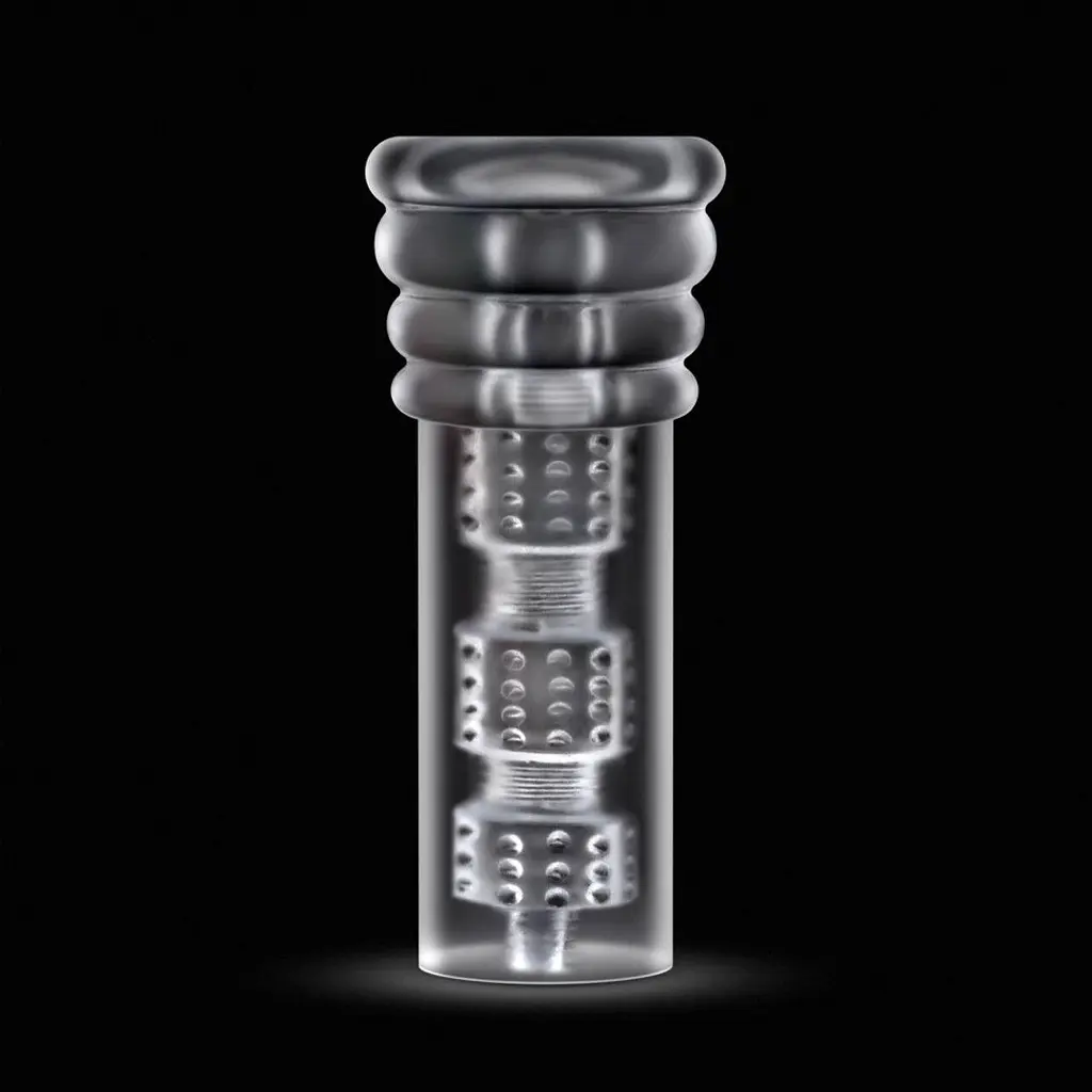 Мастурбатор Blush Rize - Luz Glow in the Dark Masturbator - Clear, всмоктування, світиться в темряві - фото 8