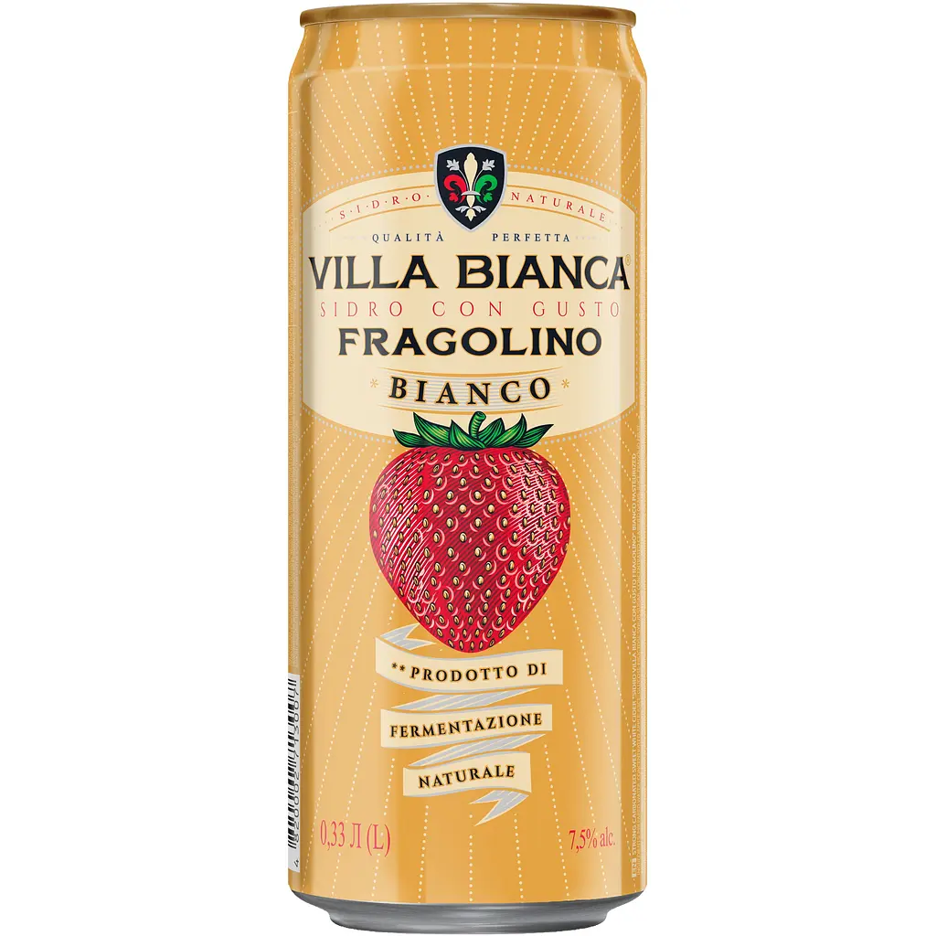 Упаковка сидру Villa Bianca Fragolino Bianco 7-8.5% 7.92 л з/б (0.33 л х 24 шт.) - фото 2