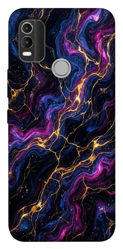 TPU чохол Demsky Purple space marble для Nokia C21 Plus