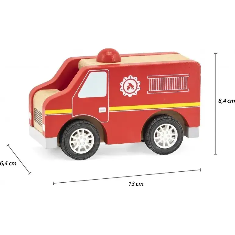 Деревянная машинка Viga Toys Пожарная (44512) - фото 3