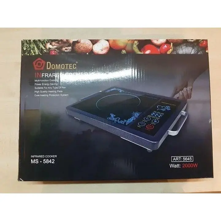 Плита інфрачервона одноконфоркова DOMOTEC MS-5842 електрична 2000 Вт з сенсорним управлінням - фото 5