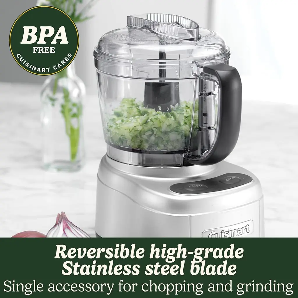 Cuisinart Mini Prep Pro - мини-измельчитель и компактный процессор в 1, многофункциональный, двусторонний нож из нержавеющей стали, - фото 5