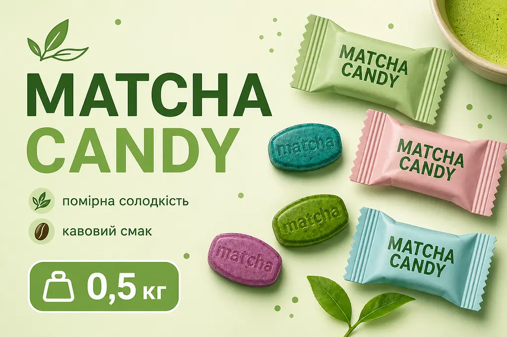 Льодяники цукерки МАТЧА Matcha Candy 1кг з додатковими цукерками квітка 200 г - фото 2
