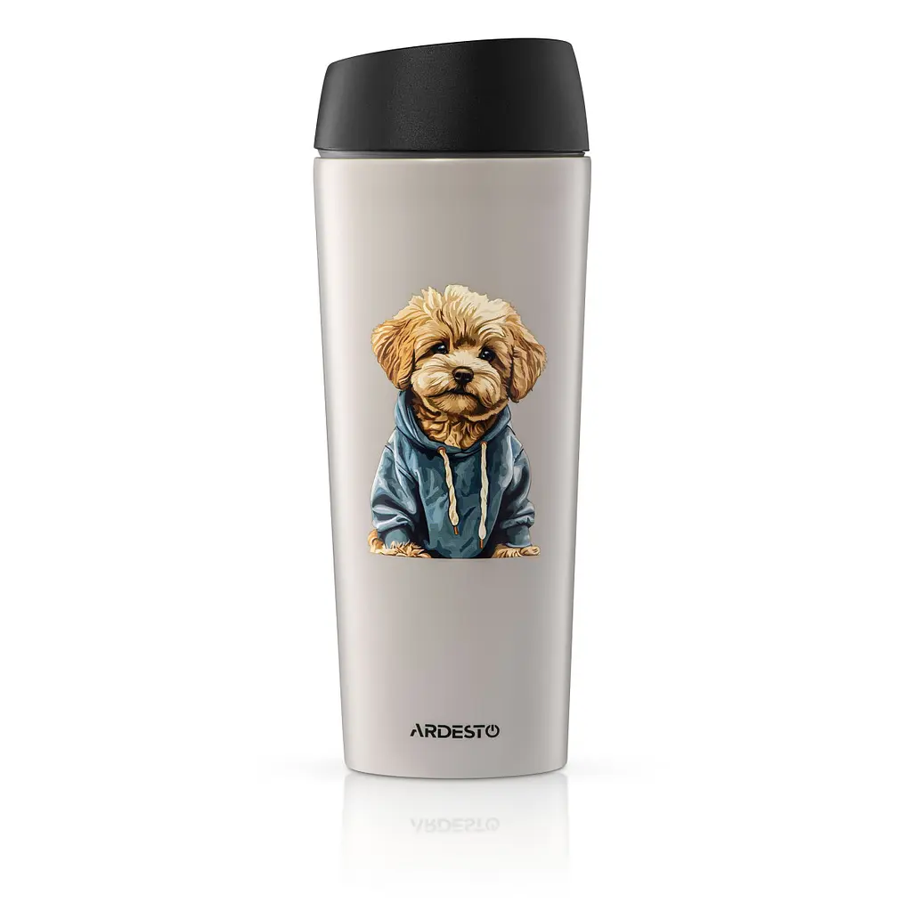 Термочашка Ardesto Сoffee Time Maltipoo AR2645MP 450 мл бежева - фото 2