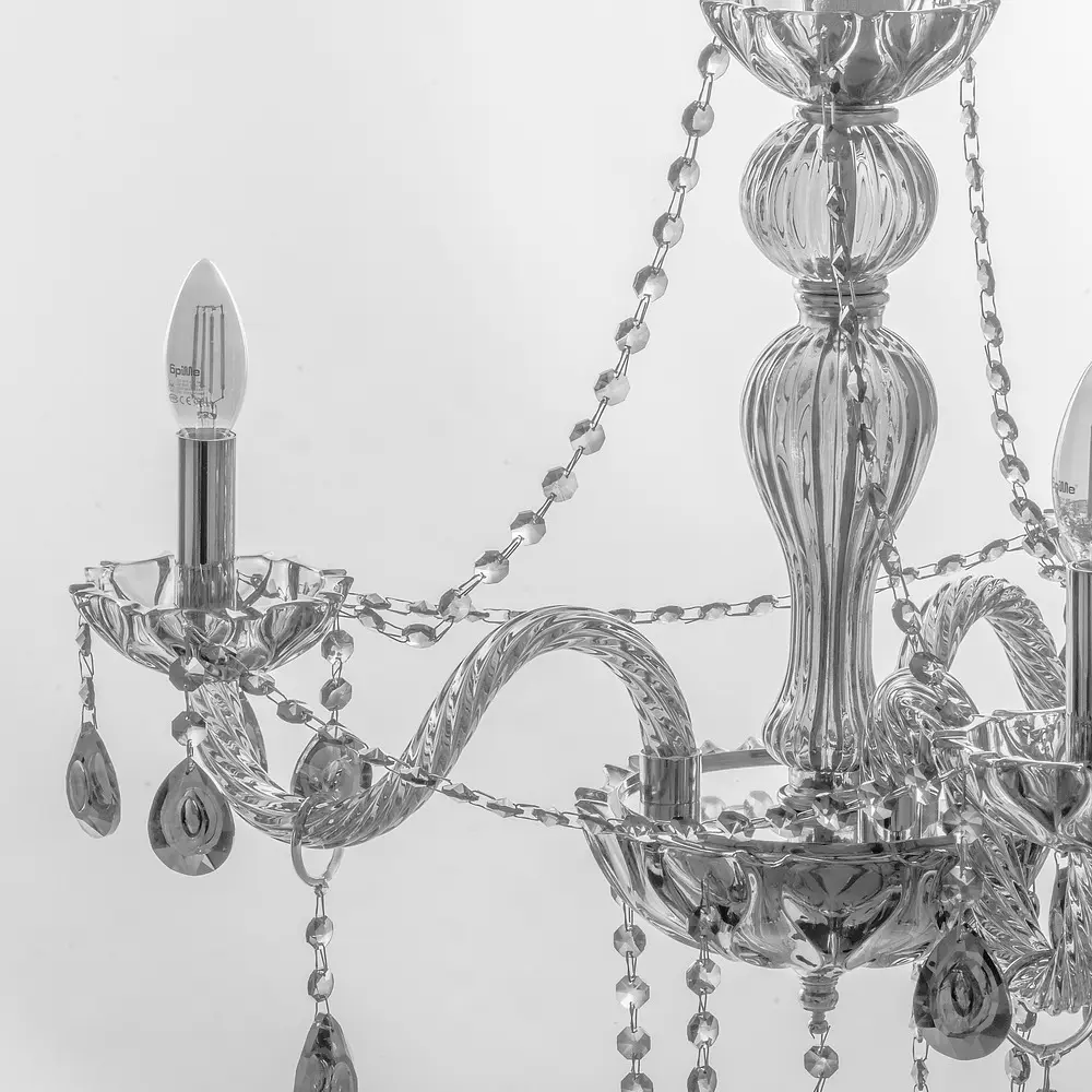 Люстра свеча Brille подвесная хрустальная E14 40W BK (BCL-688S/3) - фото 5