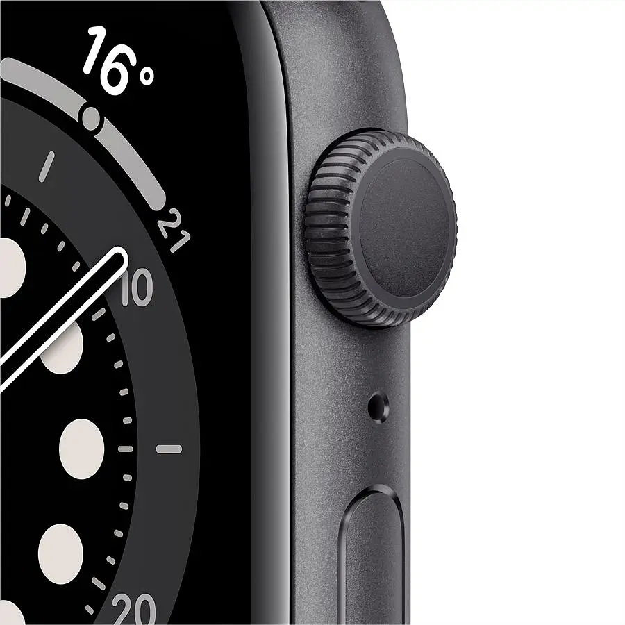 Смарт-годинник Apple Watch Series 6 GPS 44 mm Space Gray Aluminium Case with Black Sport Band - Regular Model A2292 (Grade C) Seller Refurbished - фото 2