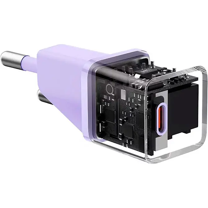 Мережевий зарядний пристрій Baseus GaN5 Fast Charger Xiaomini 1C 20W EU CCGN050105 Purple - фото 3
