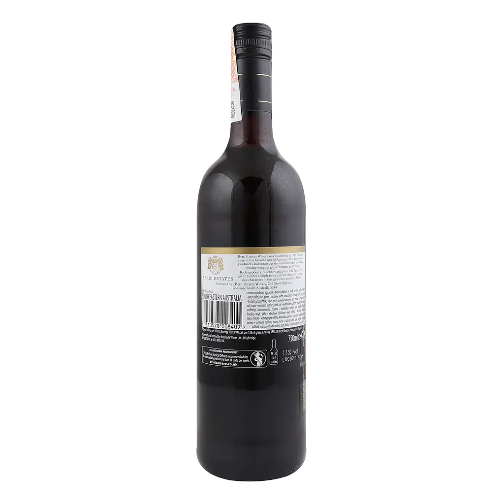 Вино Berri Estates Merlot, червоне, напівсухе, 13,5%, 0,75 л - фото 3