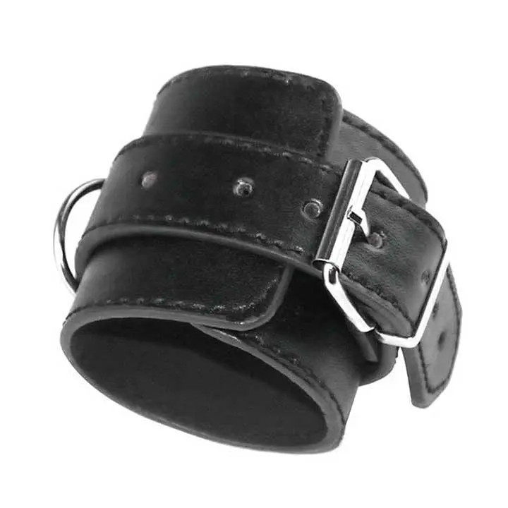 Наручники элегантные кожаные BDSM очарование и контроль One size Черный K000315 - фото 2