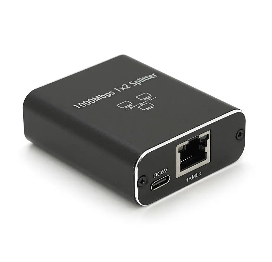 Активний RJ45-сплітер 1x2 Network splitter Adapter Voltronic YTS-RJ45-ato2 1000Mbps - фото 3