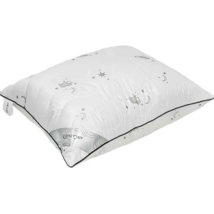 Подушка ARCLOUD силікон MERINO WHITE 274 мікрофібра, сірий 10мм холофайбер (1000г) з кутиком, сумка р.70*70