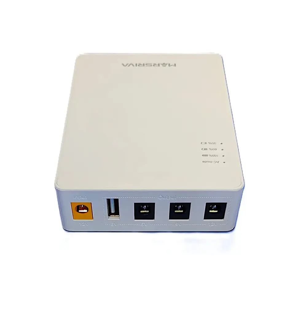 Міні ДБЖ для роутера Marsriva KP3 3xDC+USB OUT 5V/9V/12V, 2А/18W,10000Ah (37Wh) LiPol - фото 2