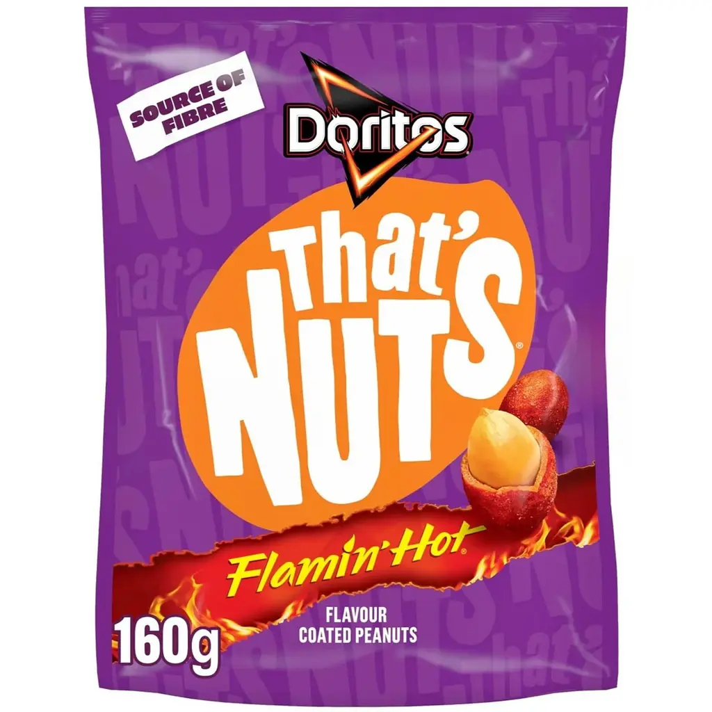 Орехи Doritos That’s Nuts Flamin’ Hot в хрустящей оболочке 160 г