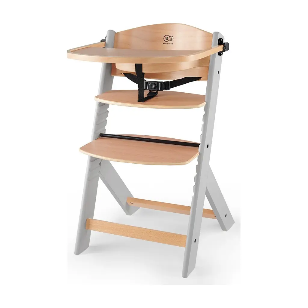 Стілець для годування Kinderkraft Enock Gray Wood (5902533915095) - фото 2
