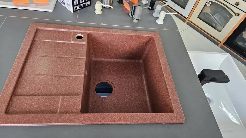 Кухонна мийка Adamant NOVAK terra-cotta 850x500x240 мм, з крилом 85 см - фото 3