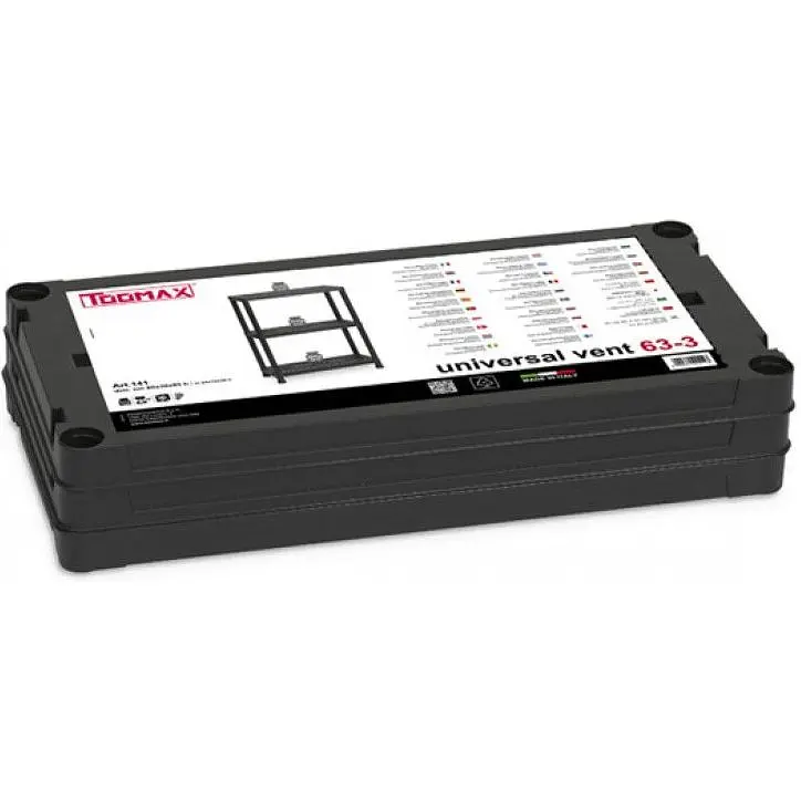 Стелаж Toomax Universal Vent 63-3 на 3 полиці 60х30х95 см чорний (00-00005684) - фото 8