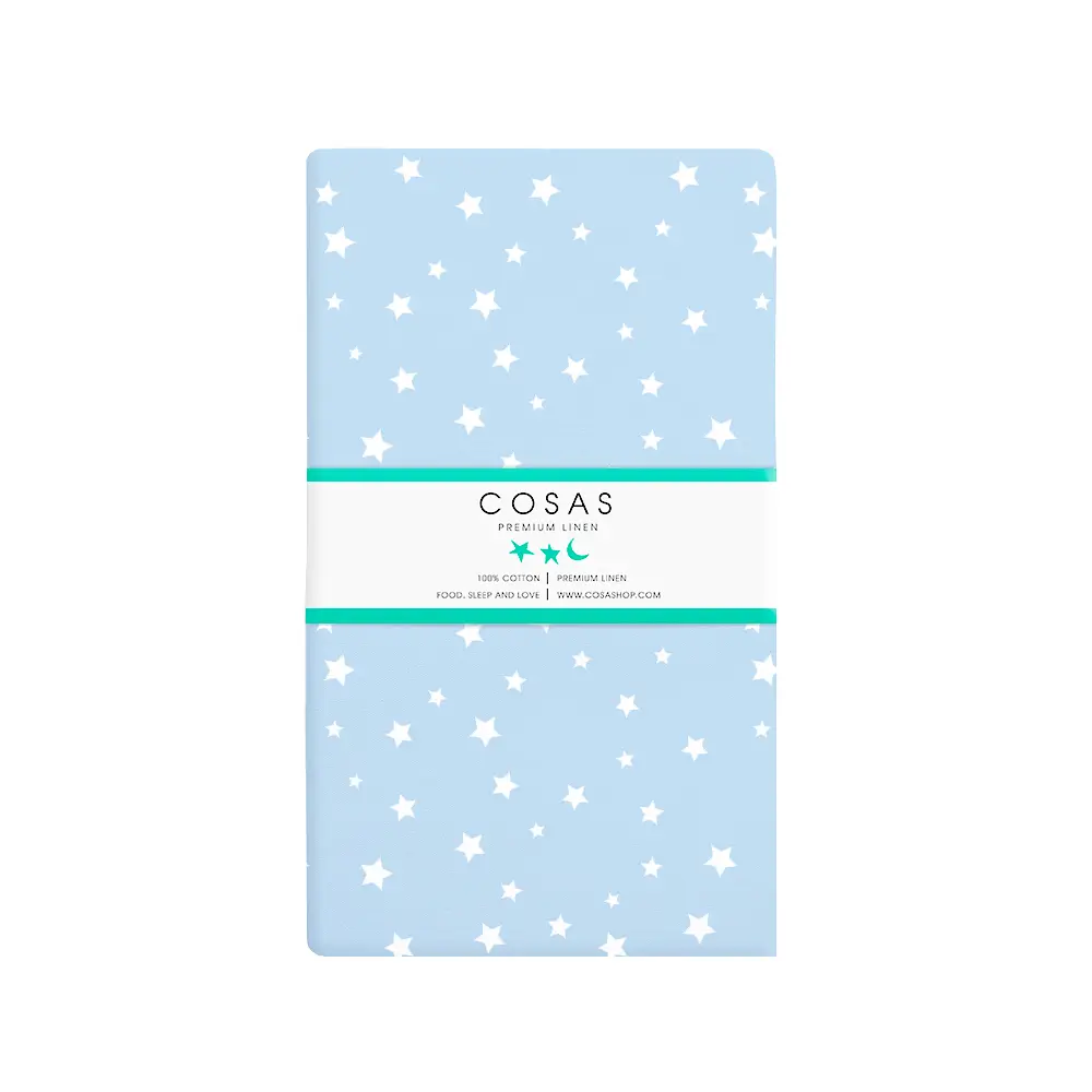 Простирадло на резинці 160х200х30 LIGHT BLUE STARFALL COSAS (4822052205857) - фото 3