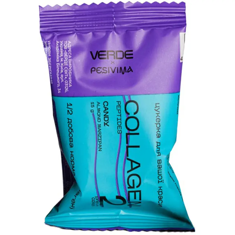 Набір цукерок з колагеном Verde&Pesivima Collagen Мікс на 3 смаки 5 шт. 75 г - фото 6