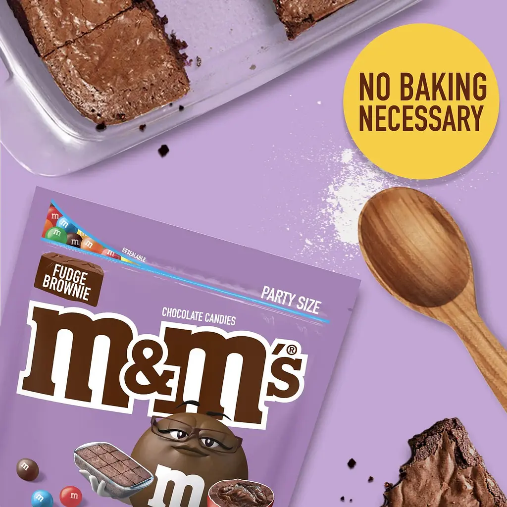 Драже M&m’s Fudge Brownie Milk Chocolate Candy Party Size 963.9 g - фото 4