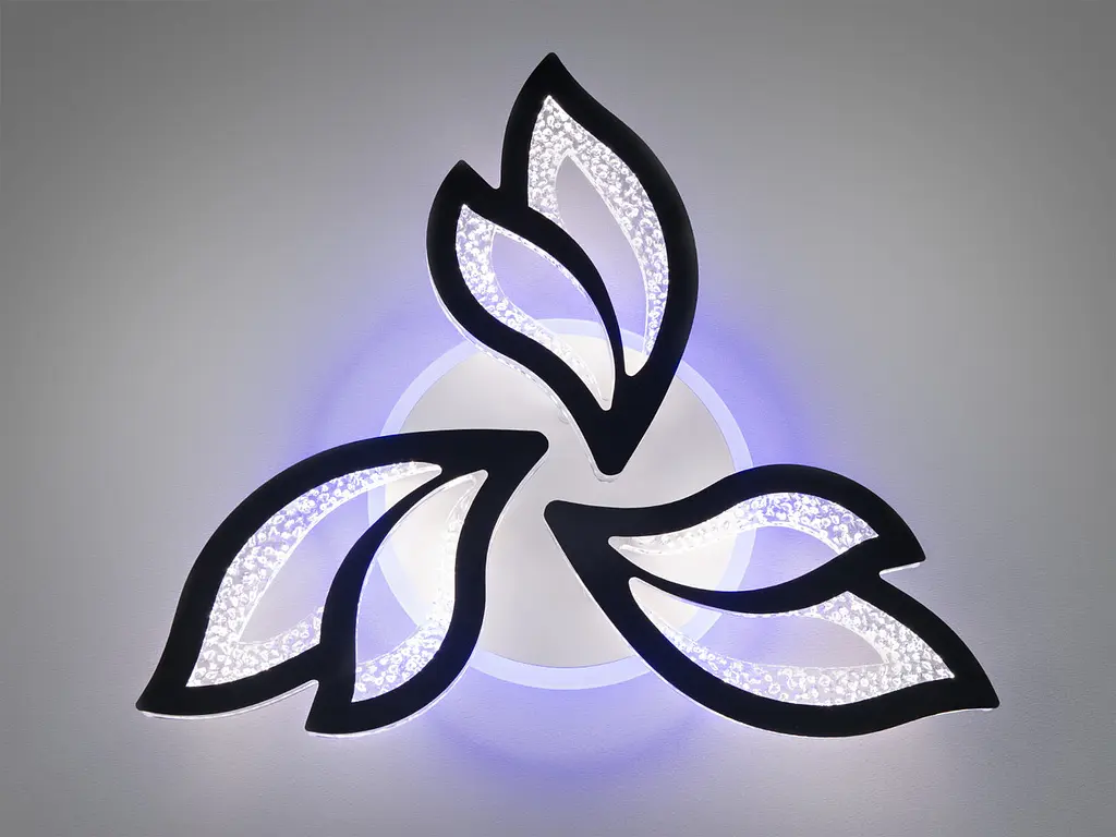 Люстра стельова LED Diasha 2455/3BK, 55W, 3200K-6500K, чорний акрил, сучасний стиль, з пультом, диммер - фото 2