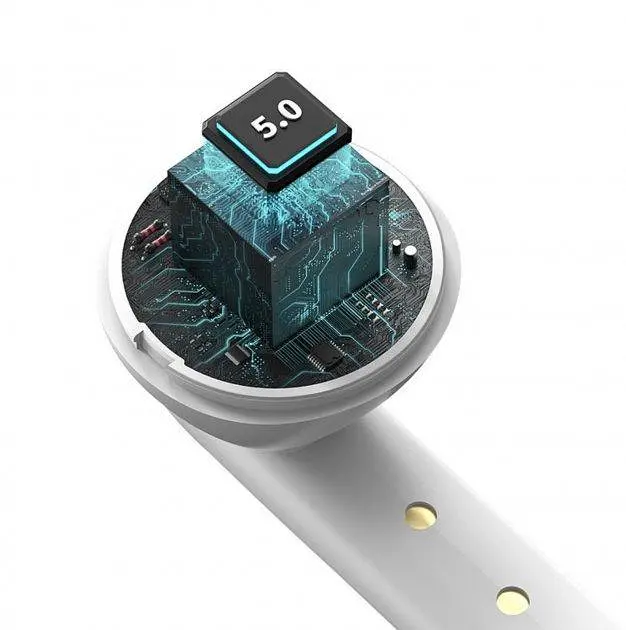 Беспроводные наушники Bluetooth Baseus W05 Encok True Wireles, TWS, Qi, IP55, BT5.0, SBC, AAC, 30mAh, 400mAh, 4h, (NGW05-01) white - фото 5