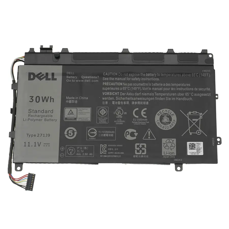 Батарея для ноутбука Dell 271J9 (Latitude 7350 Series) 11.1V 30Wh Black (GWV47) - фото 3