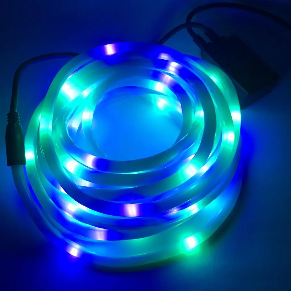 Светодиодная уличная гирлянда шланг Leds Дюрлайт LTL10 метров мульти цветной 180 Ламп 8 режимов - фото 3