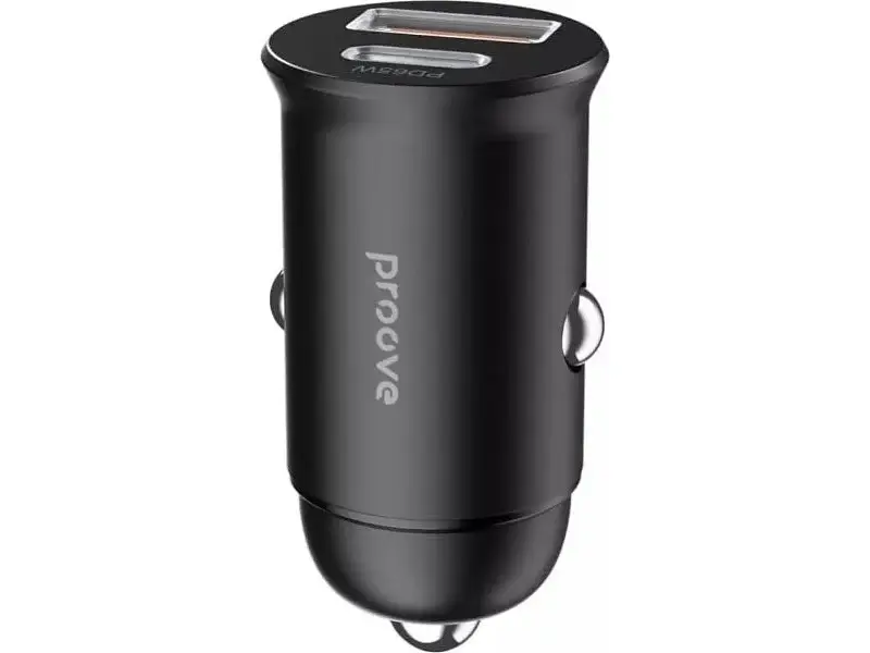 Автомобільний зарядний пристрій Proove Tiny Power Pro 65 W (USB+Type-C) Black (ACTP65110001) - фото 3