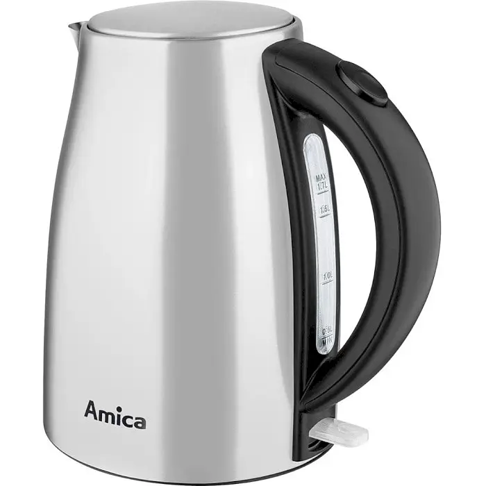 Электрочайник Amica KF 3038 1.7 л черный с серебристым - фото 2