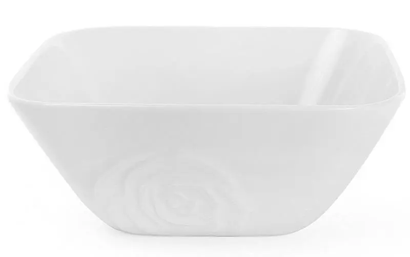 Набір 3 фарфорових салатників "White Rose" квадратні фарфор BonaDi 20,9х20,6х8,6 см kuh0007422