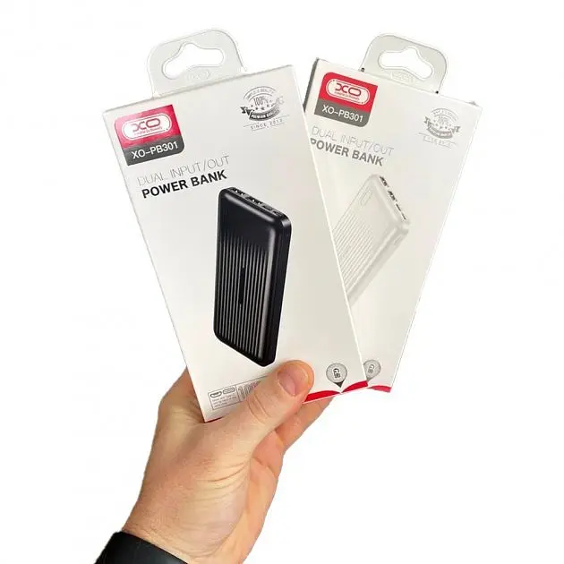 Портативный аккумулятор - повербанк XO PB301 10000 mAh черный - фото 7