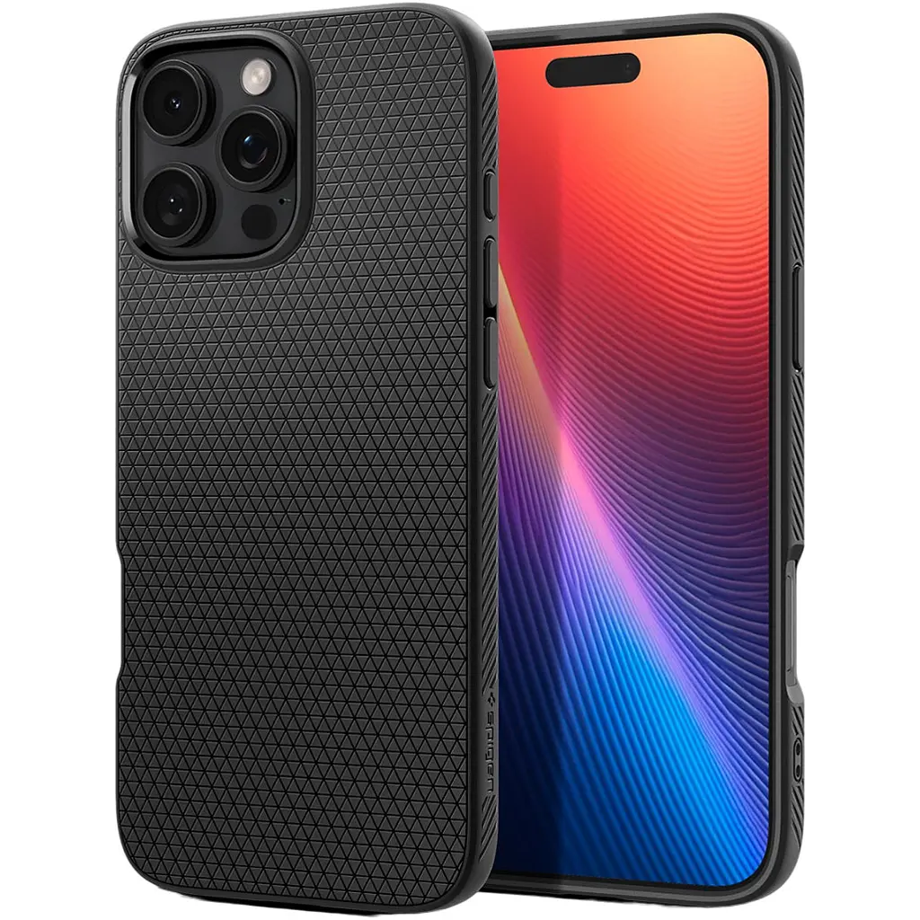 Чехол Spigen Liquid Air для Apple iPhone 16 Pro Matte Black (ACS08117) [117863] - фото 5