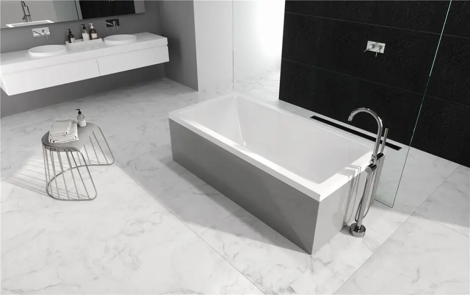 Ванна акрилова Radaway Mirella 140x70 з ніжками та сифоном, біла (WA1-48-140x070) - фото 3