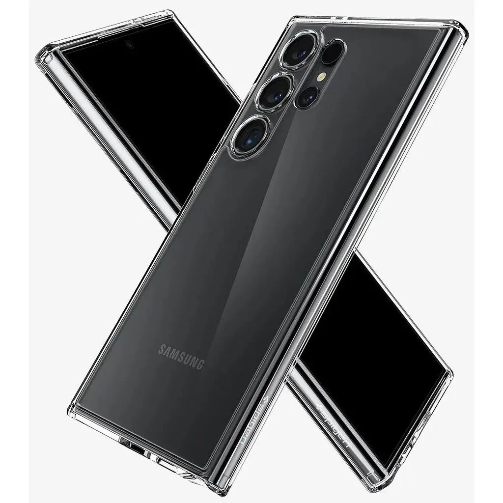 Оригинальный противоударный чехол Spigen Ultra Hybrid для Samsung Galaxy S23 Ultra (6.8") Crystal ACS05646 - фото 9