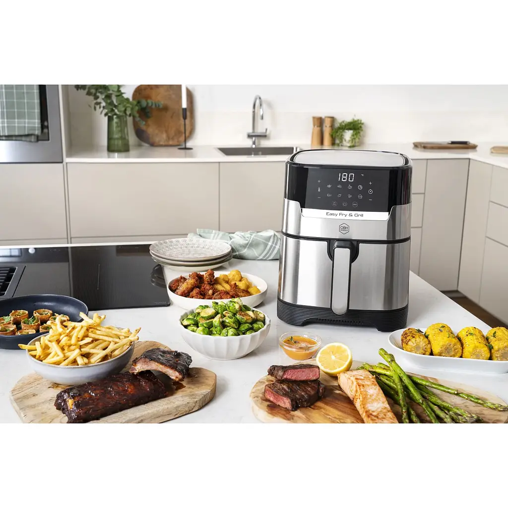 Мультипечь OBH Nordica EasyFry&Grill 1550 Вт черно-серая (AG505DS0) - фото 11