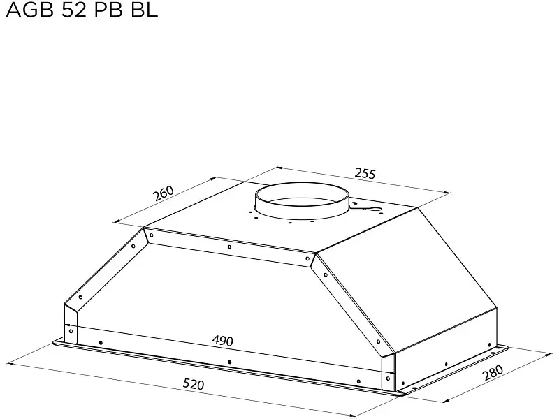 Витяжка Pyramida AGB 52 PB BL - фото 7