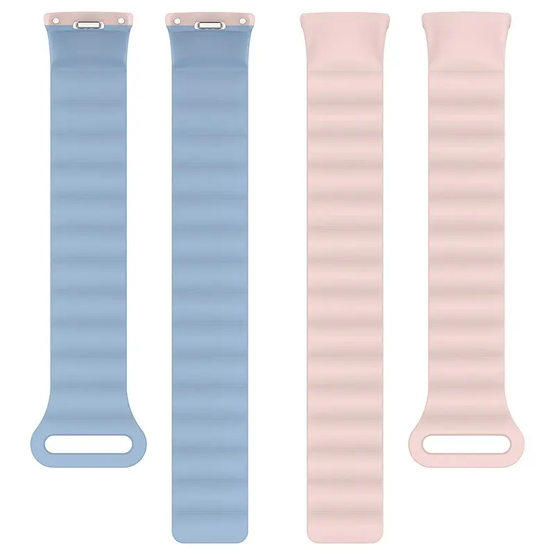 Ремінець Dual-color Magnetic для Xiaomi Mi Band 9/8/10 Light Pink / Lilac Blue - фото 4