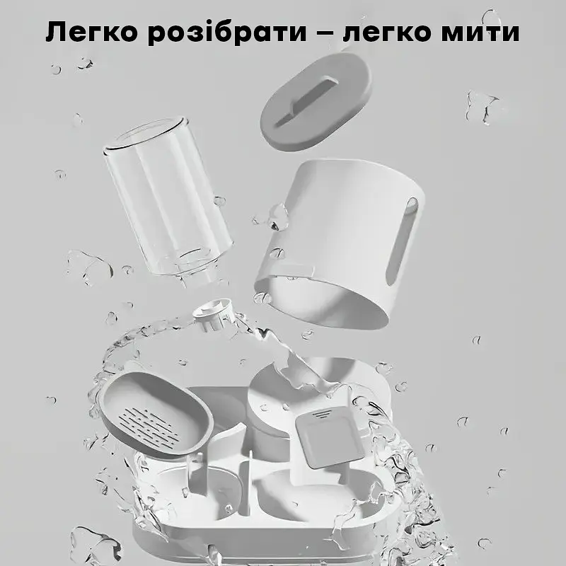 Автоматична годівниця для кішок Pet Feeder 054 з напувалкою, Синій - фото 6