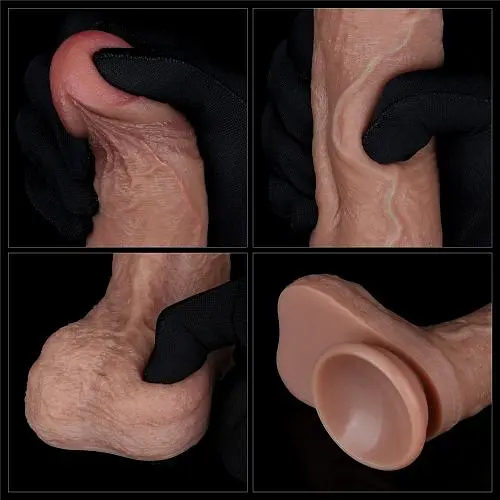 Реалістичний фалоімітатор LoveToy Dual-Layered Silicone Cock #2, 21.5 см - фото 5