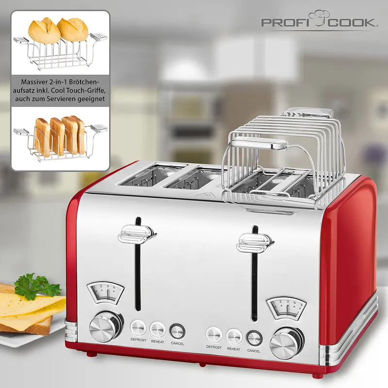 Тостер PROFI COOK PC-TА 1194 Red - фото 4