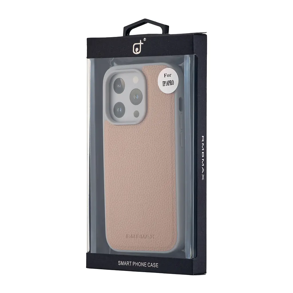 Чохол Jinduka Leather Case with MagSafe iPhone 14 Pro Beige - фото 2