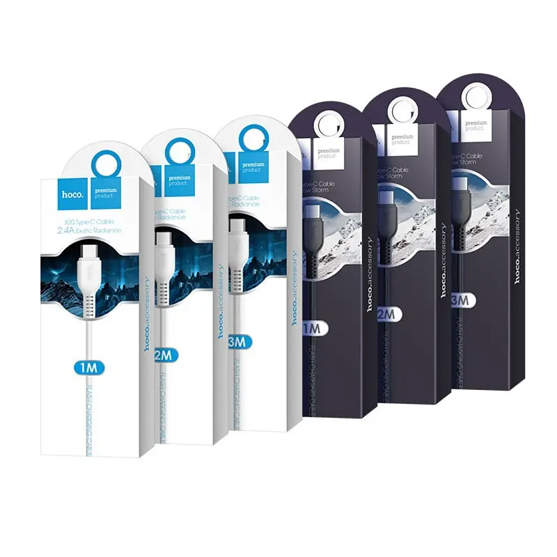Кабель Hoco X20 USB to Type-C 3A 1 м PVC TPE connectors білий - фото 3