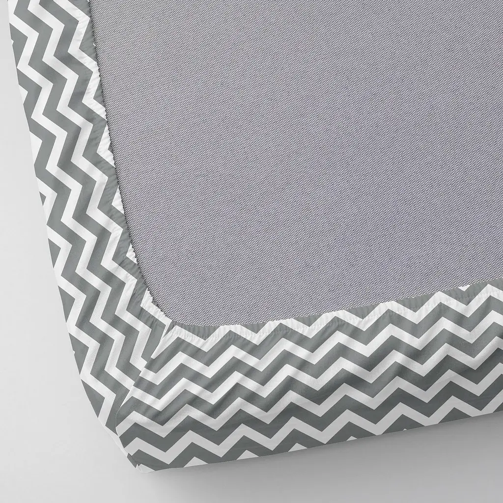 Набір простирадл на резинці Cosas Grey Zigzag 60х120х12 см (SetSheet_Grey_ZigGrey_120x60) - фото 9