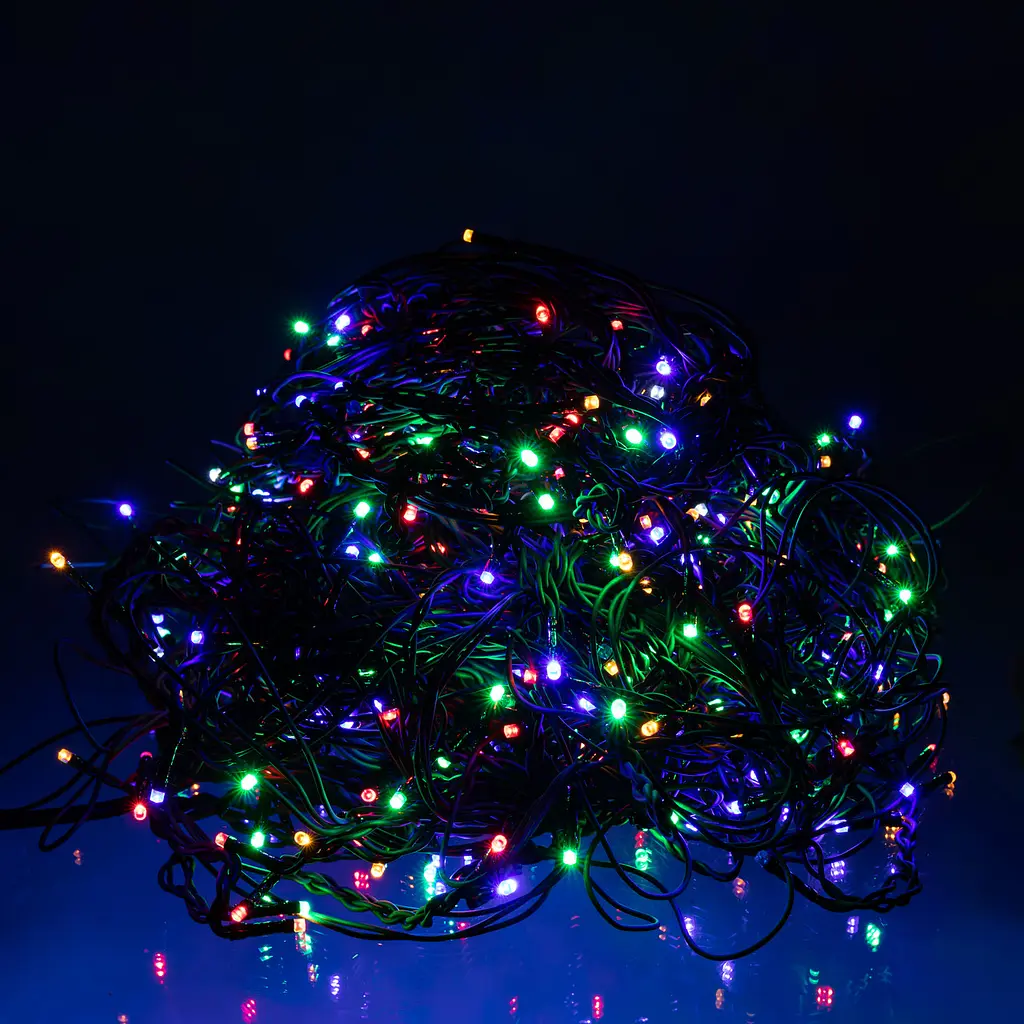 Новорічна гірлянда вулична Бахрома GarlandoPro 36 м 600 LED чорний провід Мультиколор світло 36МBML - фото 2